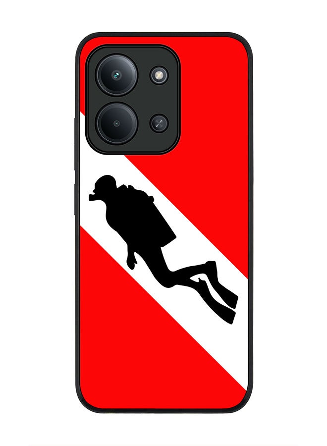 For Xiaomi Poco C85 4G Case,Slim fit Camera Protection, Shockproof Thin Phone cover  - Diver Flag